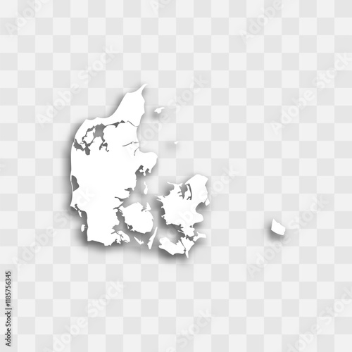 Canvas Print Denmark high detailed vector representation of country silhouette