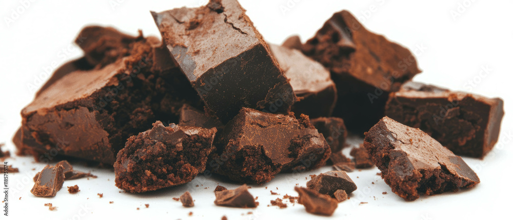 Decadent fudge brownies with rich chocolate chunks ready to indulge Decadent fudge brownies with rich chocolate chunks ready to indulge