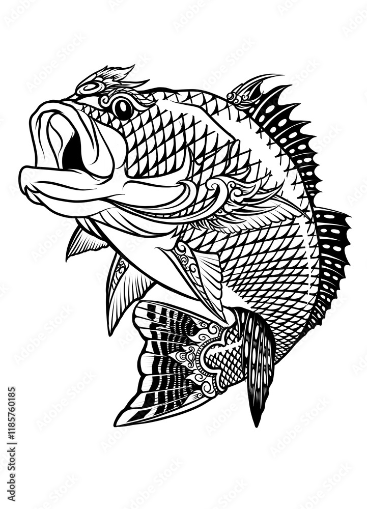 Naklejka premium Fish Illustrations