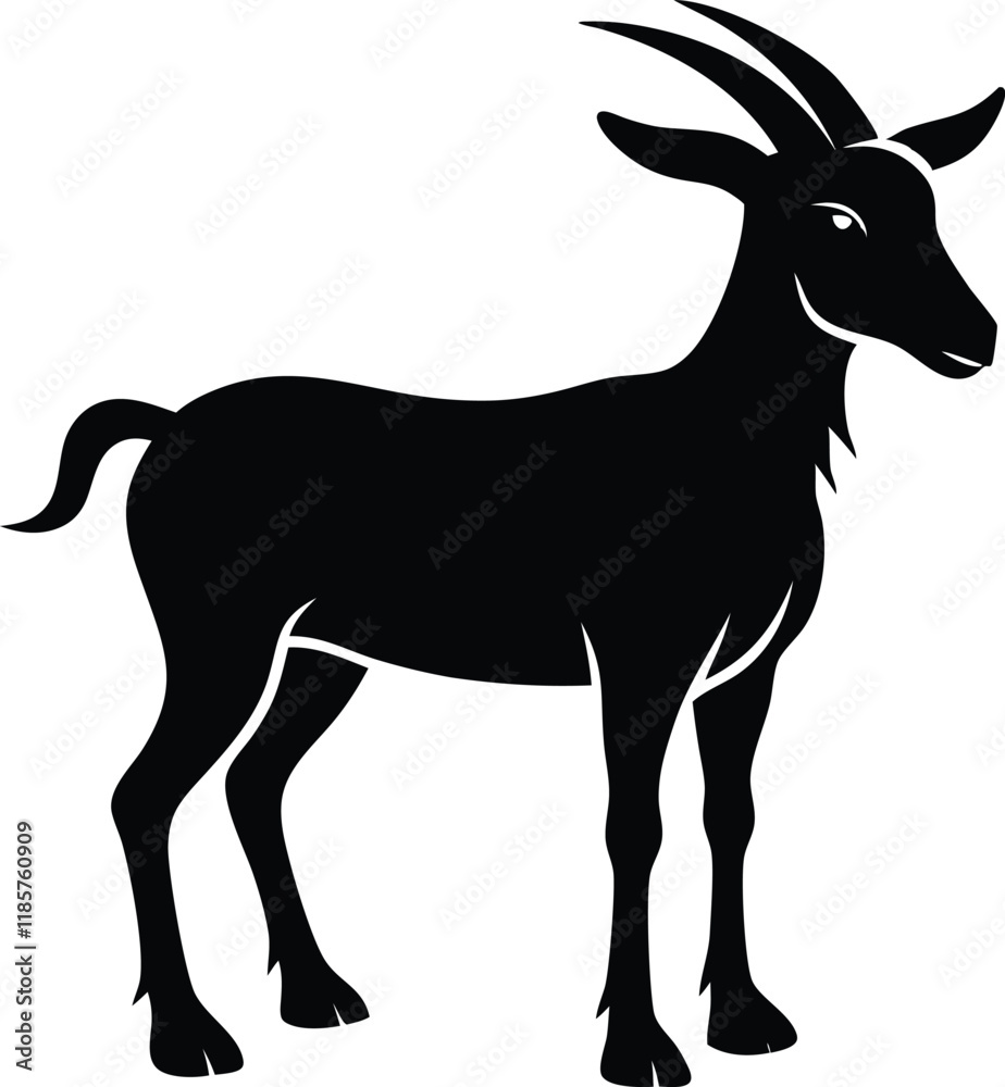 goat silhouette vector, baby goat silhouette goat silhouette vector, baby goat silhouette