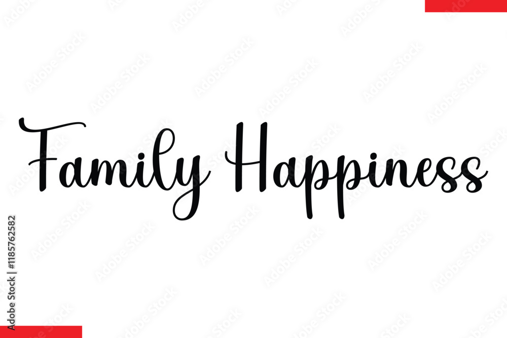 Fototapeta premium Family happiness Family. Vector typography text