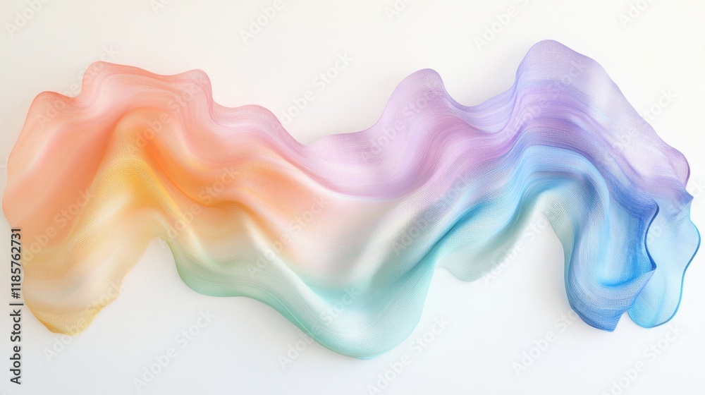 A rainbow with soft, blended hues in a gentle curve, creating a serene, dream-like effect on a white background. A rainbow with soft, blended hues in a gentle curve, creating a serene, dream-like effect on a white background.