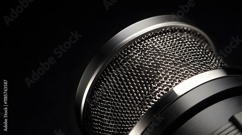 Close Up Of A Metal Microphone Grille