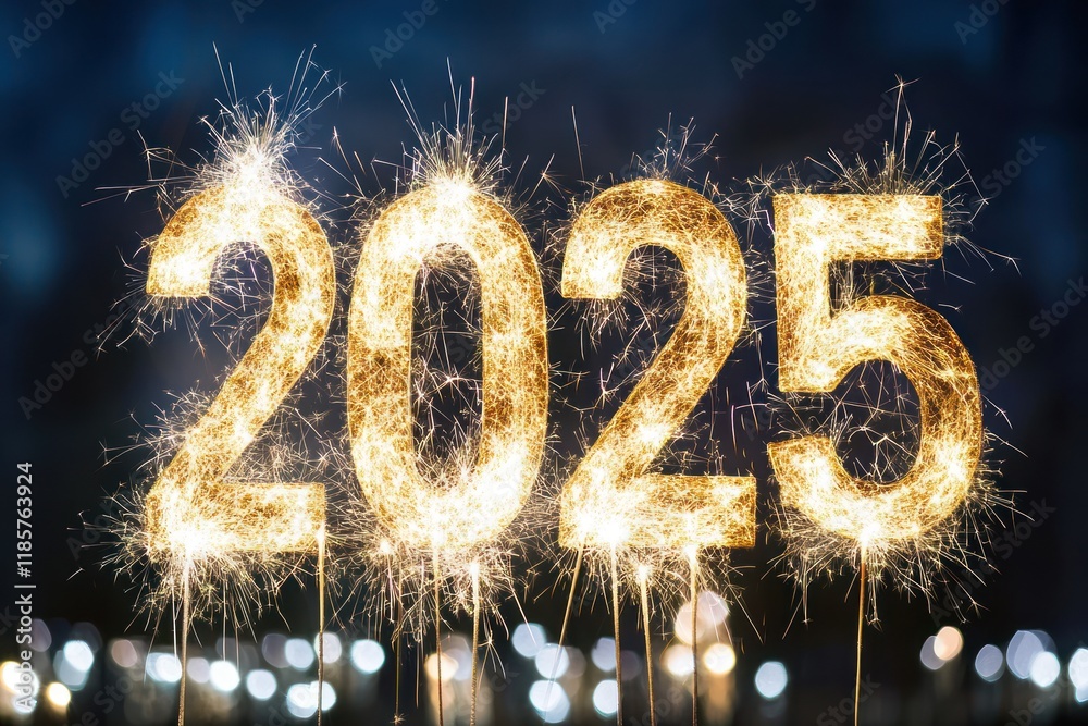 sparkling text 2025 over dark background sparkling text 2025 over dark background