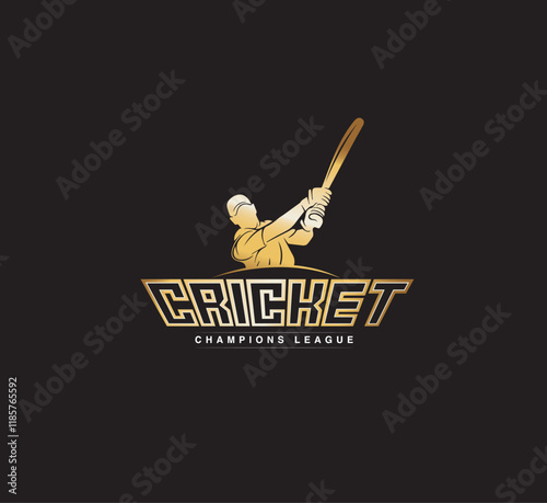 Cricket Champions League Logo with Black Background