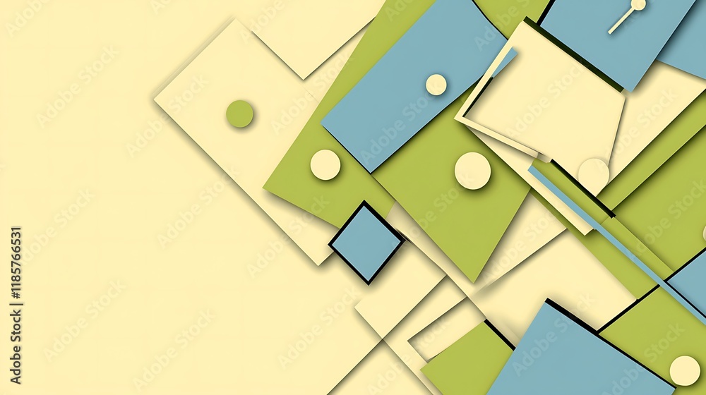 Abstract Geometric Shapes Design in Pastel Colors Abstract Geometric Shapes Design in Pastel Colors