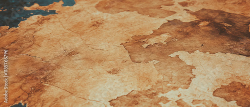 Vintage map texture showcasing aged details and historical charm for adventurous explorations
