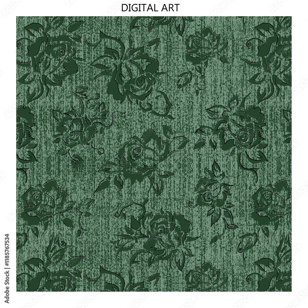 Fototapeta premium beautiful digital pattern and textile design digital print