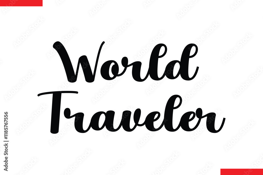 Obraz premium World Traveler Travel saying typography text