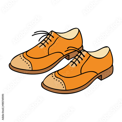 brogues vector icon, footwear vector illustration - simple illustration of brogues perfect for logos, and footwear-themed designs.