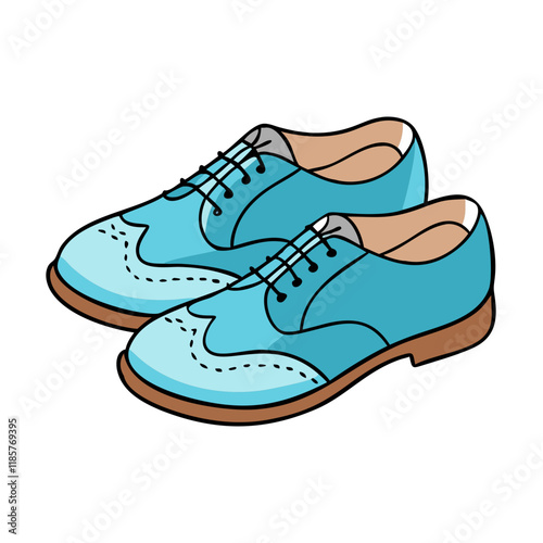 brogues vector icon, footwear vector illustration - simple illustration of brogues perfect for logos, and footwear-themed designs.