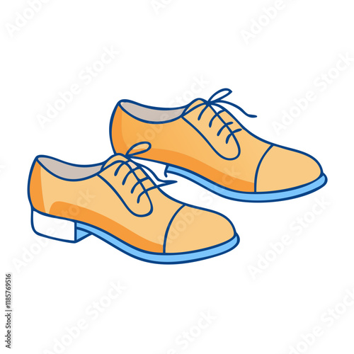 oxfords vector icon, footwear vector illustration - simple illustration of oxfords perfect for logos, and footwear-themed designs.