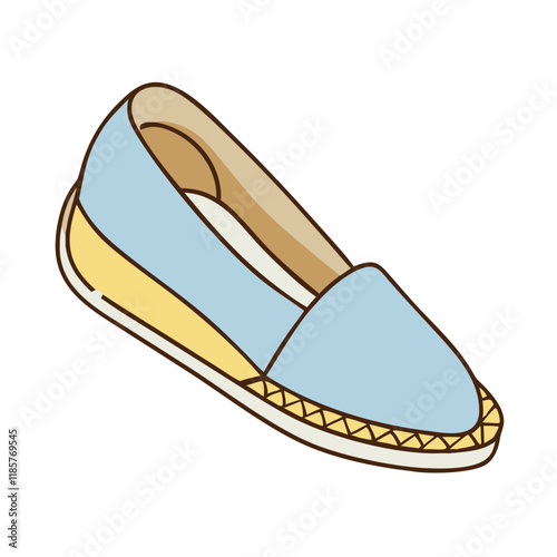 espadrilles vector icon, footwear vector illustration - simple illustration of espadrilles perfect for logos, and footwear-themed designs.