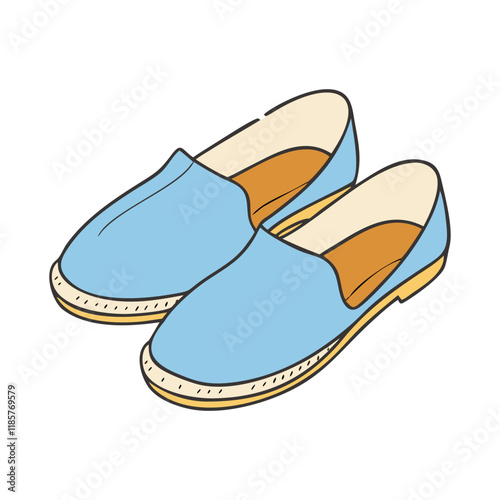 espadrilles vector icon, footwear vector illustration - simple illustration of espadrilles perfect for logos, and footwear-themed designs.