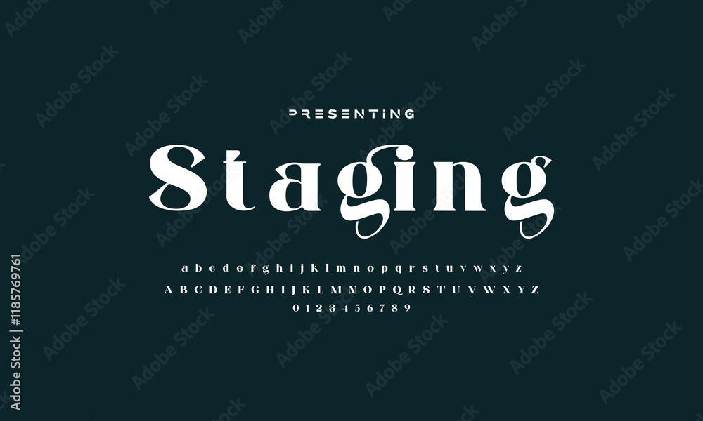 Elegant Font Uppercase Lowercase and Number. Classic Lettering Minimal Fashion Designs. Typography modern serif fonts regular decorative vintage concept. vector illustration Elegant Font Uppercase Lowercase and Number. Classic Lettering Minimal Fashion Designs. Typography modern serif fonts regular decorative vintage concept. vector illustration