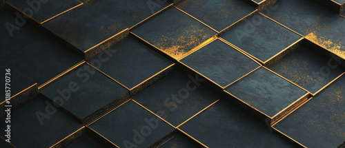 Luxurious art deco design featuring repeating diamond shapes with subtle shimmer photo