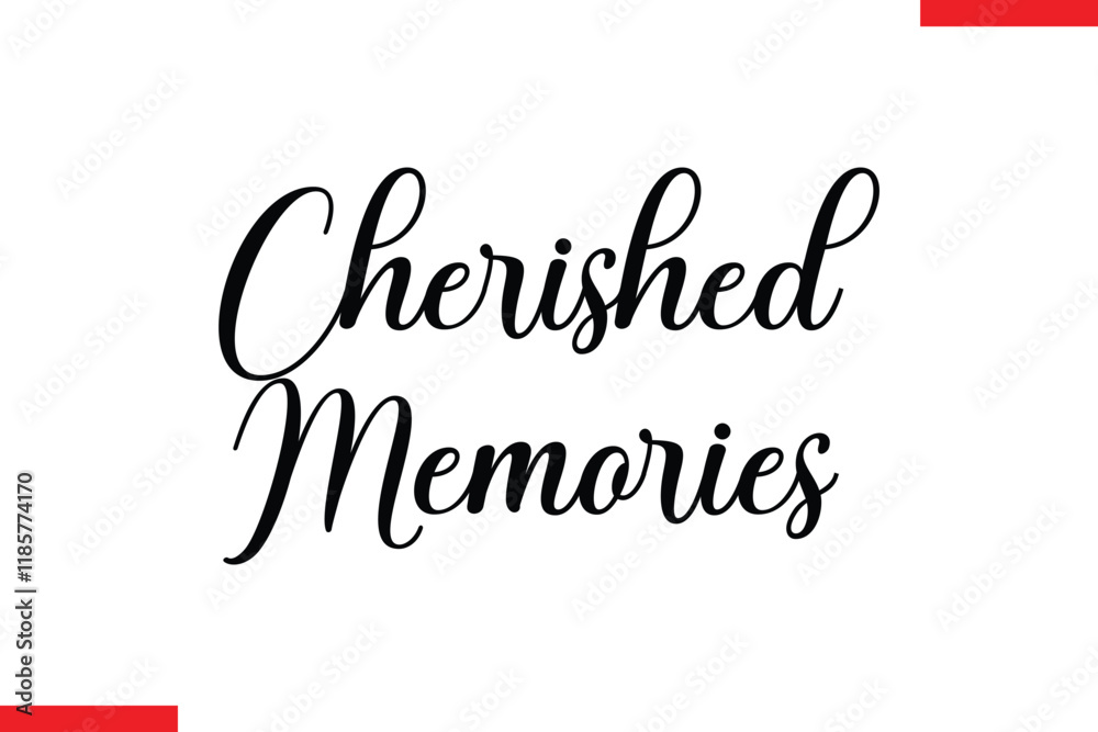 Fototapeta premium Cherished memories Family. Vector typography text