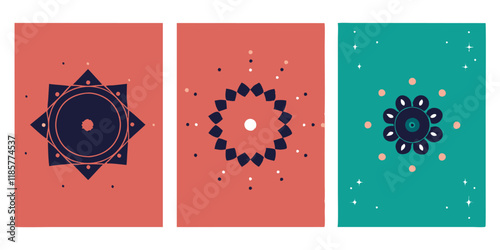 Sacred geometry collection featuring cosmic designs for wall art and decor