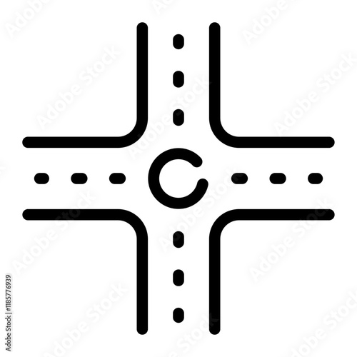 crossway Line Icon