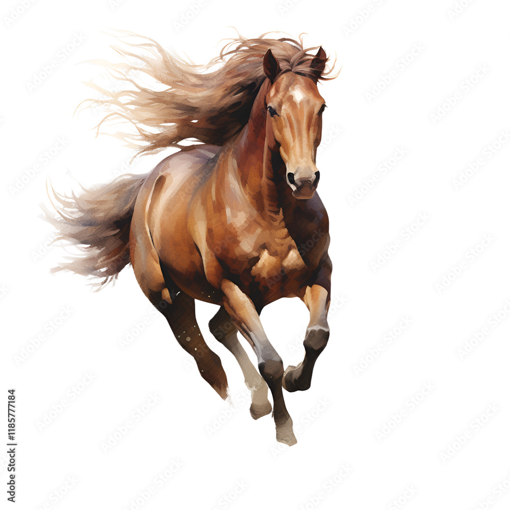 Naklejka premium Wild Horse Clipart Vector Illustration