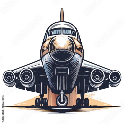 aircraft illustraton vector art