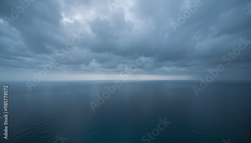 Wallpaper Mural Overcast sky above calm ocean during rainfall Torontodigital.ca