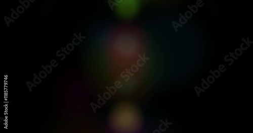 Movement spectacular optic lights with spectrum bokeh on black backgrounds rendering