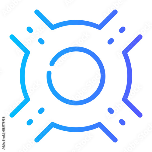 junction Line Gradient Icon