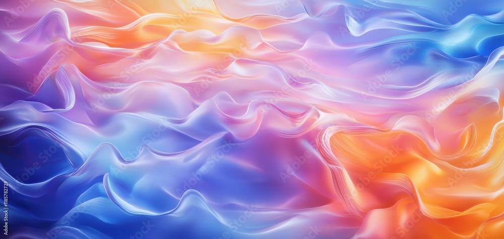 Glossy flowing material with a rainbow of pastel colors iridescent surface creating a dynamic and futuristic abstract design full of movement Glossy flowing material with a rainbow of pastel colors iridescent surface creating a dynamic and futuristic abstract design full of movement