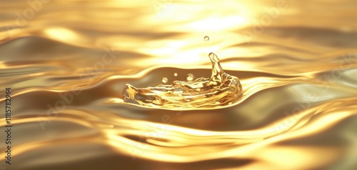 Golden light glistening on smooth rippling water creating delicate patterns with a calming ethereal glow perfect for serene abstract visuals