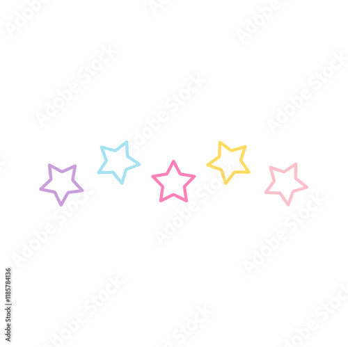 Colorful Stars Line Decoration 