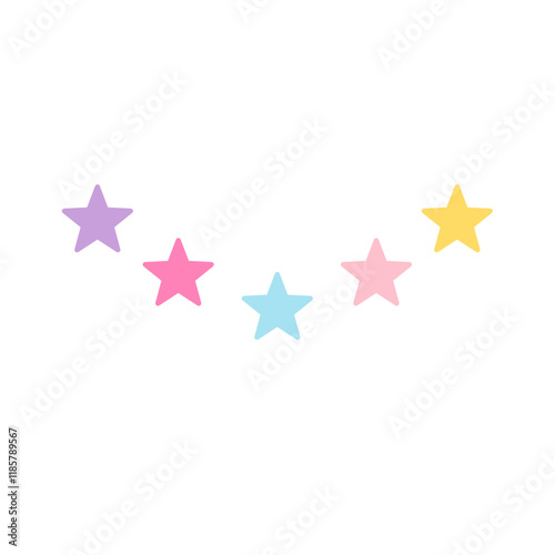 Cute colorful stars ornament 