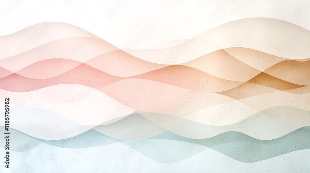 Fototapeta premium Minimalist Pastel Color Field with Smooth Gradient Transition from Pale Pink to Soft Beige and Subtle Contemporary Textured Overlay in a Clean Modern Abstract Style with Simple Background Environment