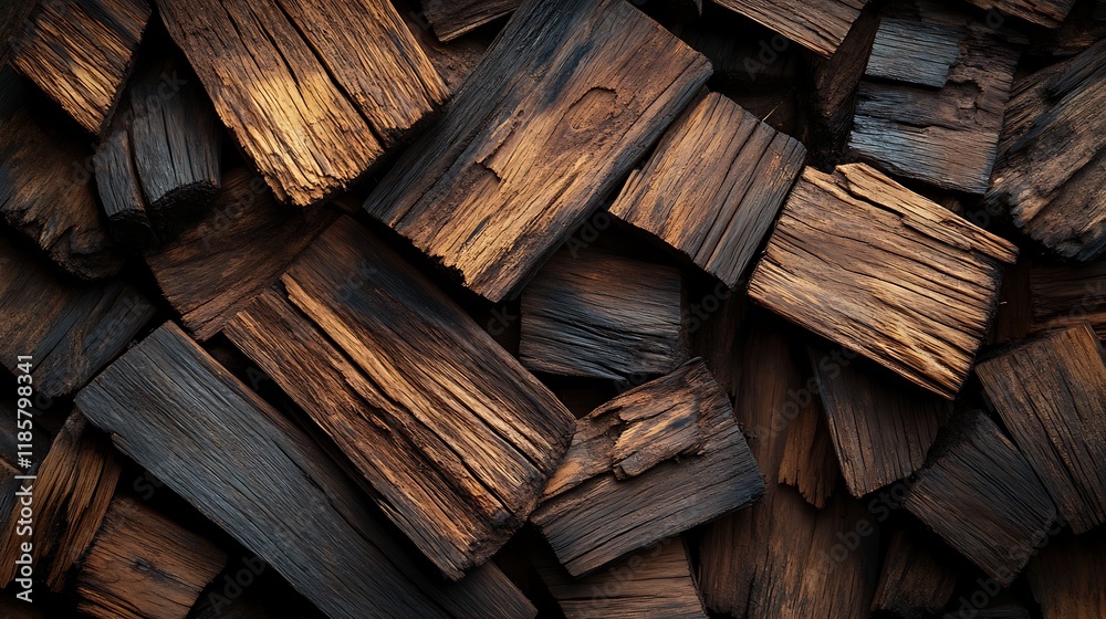 Dark wood blocks texture background, rustic design Dark wood blocks texture background, rustic design