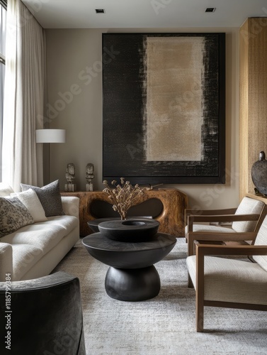 Modern Living Room Featurin...