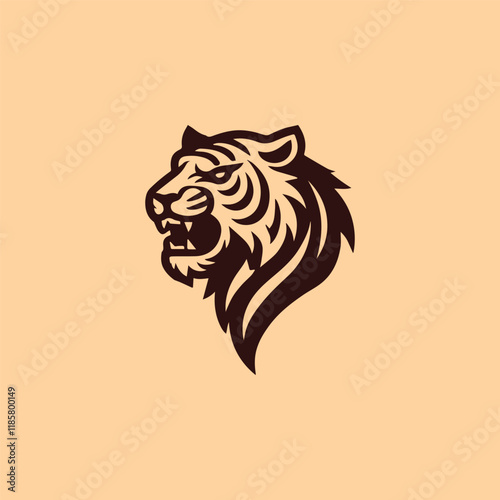Minimal tiger logo
