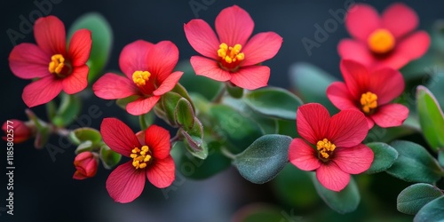 Wallpaper Mural Vibrant red purslane flowers make an excellent choice for enhancing pot decoration, adding a stunning touch of color with their bright red purslane blooms for any arrangement. Torontodigital.ca