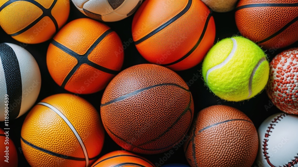 Obraz premium A Colorful Collection of Sport Balls