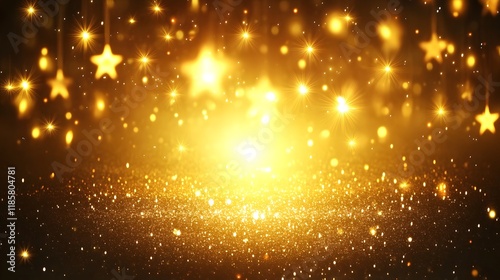 Wallpaper Mural Sparkling Gold Glitter Stars Background Torontodigital.ca