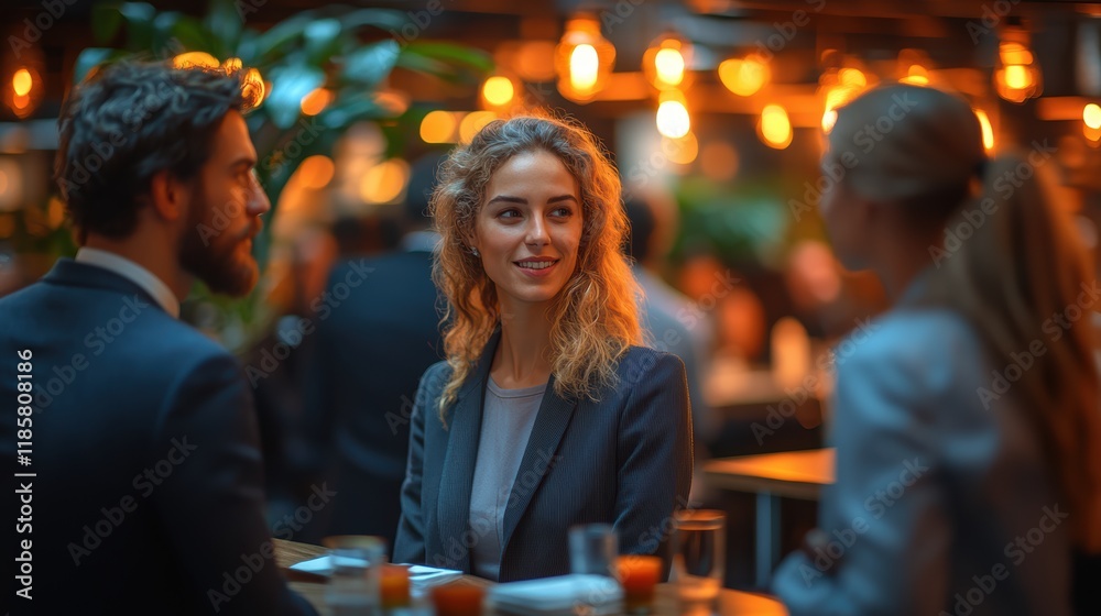 Entrepreneurs Networking in Stylish Attire Entrepreneurs Networking in Stylish Attire