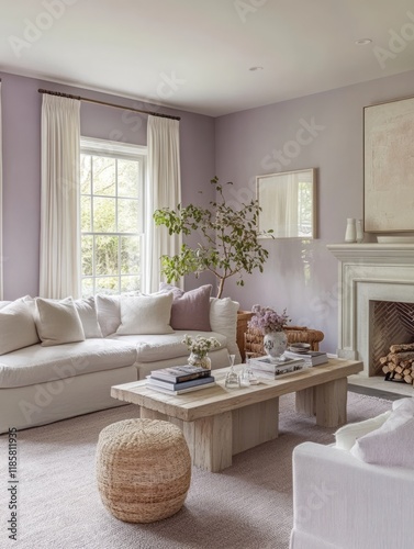 Serene Living Room Decorate...