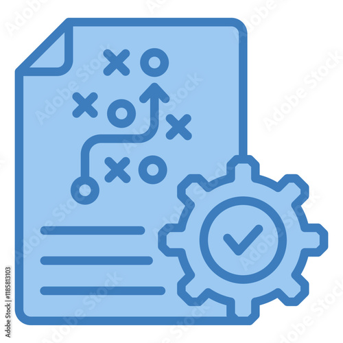 Financial Strategy Icon Element For Design