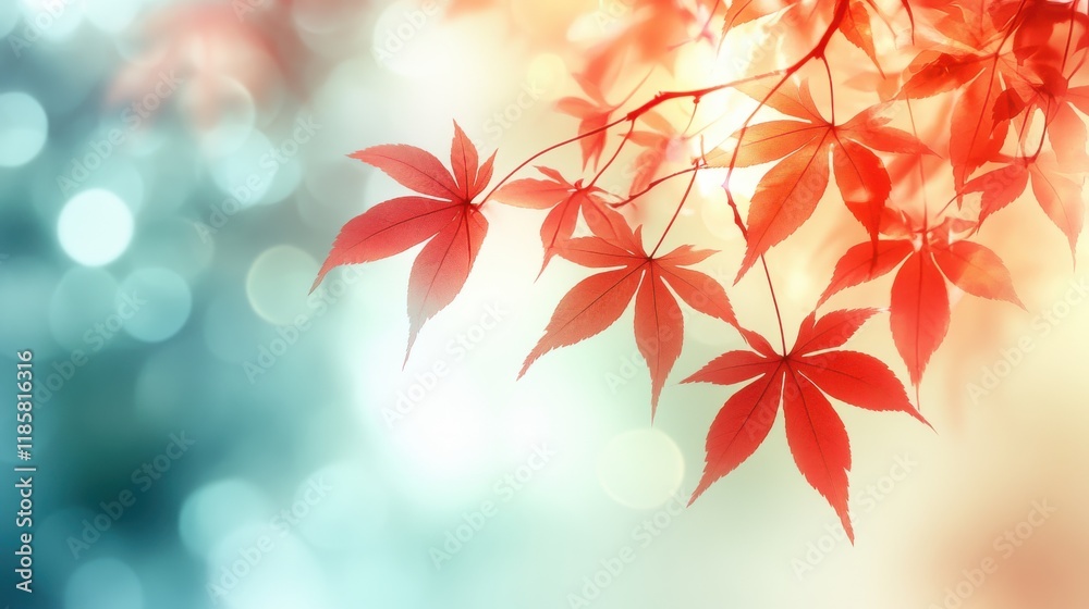 A serene composition of red leaves against a soft, blurred background. A serene composition of red leaves against a soft, blurred background.