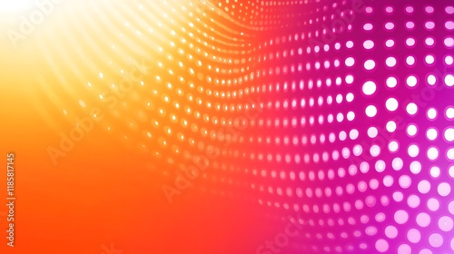 Wallpaper Mural Abstract Orange Pink Dotted Background  Gradient Circles Torontodigital.ca