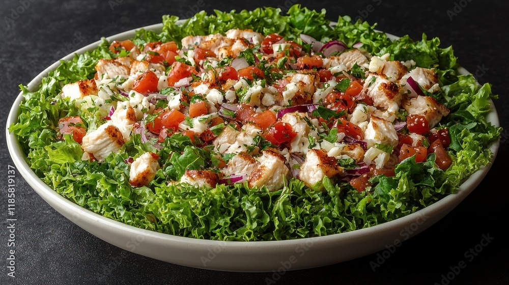 Grilled Chicken and Feta Salad with Fresh Tomatoes and Red Onions Grilled Chicken and Feta Salad with Fresh Tomatoes and Red Onions