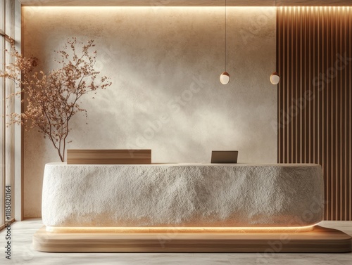 Modern minimalist reception...
