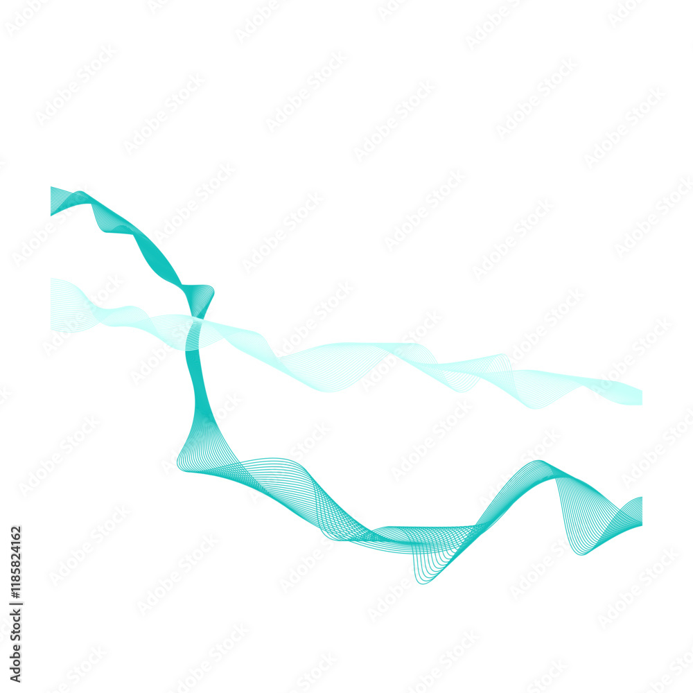 Naklejka premium Dynamic Wave Line