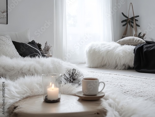 Cozy Winter Living Room Sce...