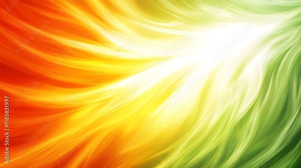 Abstract Green Orange Yellow Swirling Light Background Abstract Green Orange Yellow Swirling Light Background