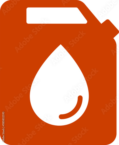 Canister icon. Jerry can symbol. Fuel, gasoline or oil canister. Vector